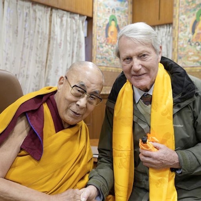 His Holiness the Dalai Lama grants a private audience to John Billington at the former’s residence in Dharamshala on December 3, 2022. (Photo/John Billington)