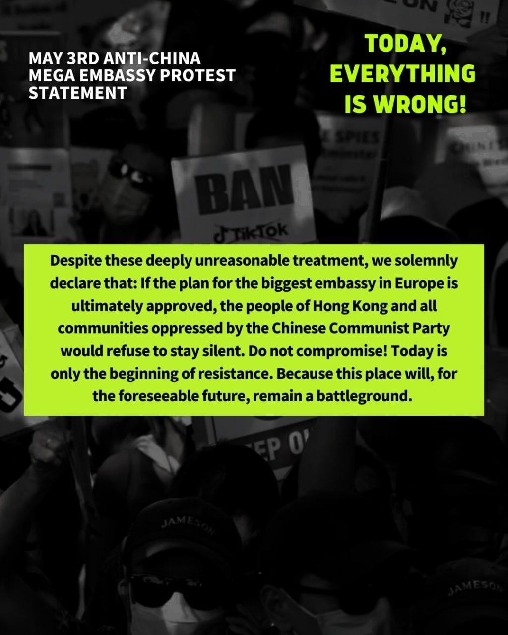 “Today, Everything Is Wrong”: Thousands Protest China’s Mega-Embassy Plans in London